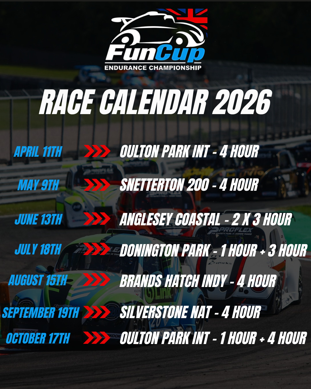 Fun Cup Endurance Championship Calendar 2026
